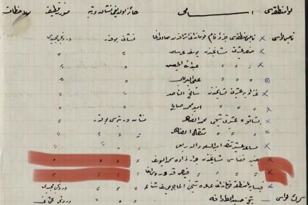 وثائق تعود الى العهد العثماني تذكر شيوخ المنطقة و على رأسهم شيوخ الجرار